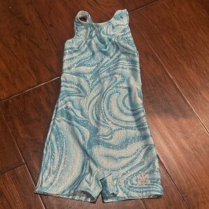 Sparkling Blue Kids' leotard